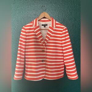 Ann Taylor Orange and White Jacket GUC size 12P